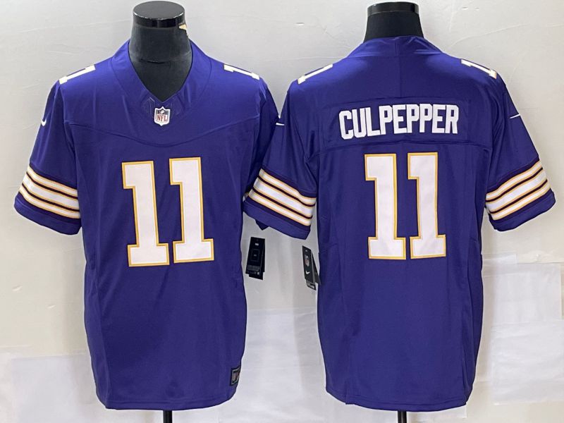Men Minnesota Vikings #11 Culpepper Purple Nike Throwback Player Game NFL Jersey